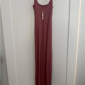 SKIMS Maxi Dress in Dusty Rose